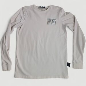 Roberto Vino Milano Streetwear Cream Long Sleeve Tee XS
